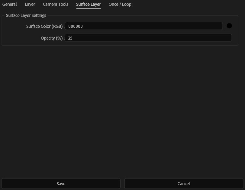 roop Setting UI Surface Layer